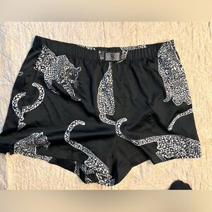Black and White  Victoria’s Secret Leopard Print PJ Shorts